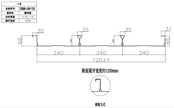 YXB66-240-720闭口楼承板